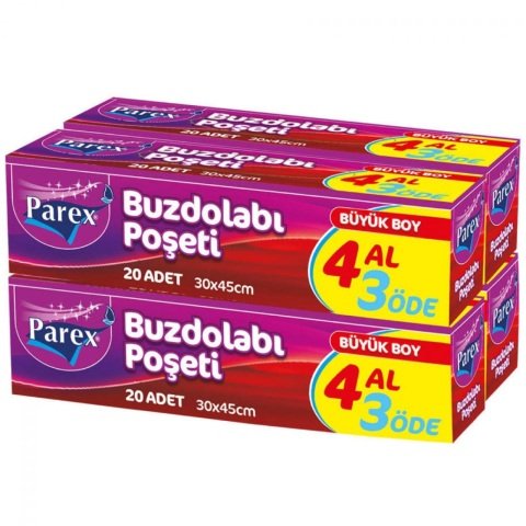 PAREX .BUZD.POŞETİ 4AL 3ÖDE BÜYÜK BOY 4*20Lİ 1*12